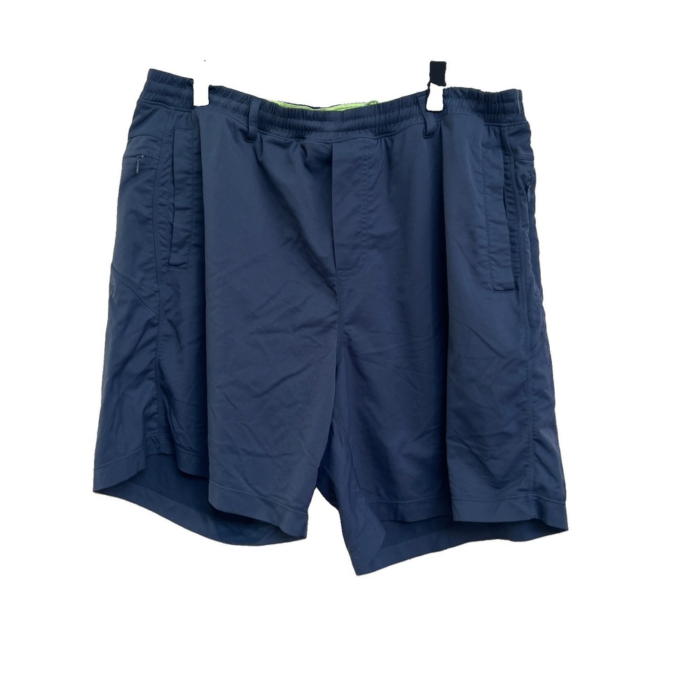 Birddogs Boom Athletic Blue Lined Size XXL Men's Nylon Elastic Shorts